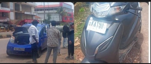 ಪುತ್ತೂರು : ಹೆಲ್ಮೆಟ್ ಇಲ್ಲದೆ ರಾಂಗ್ ಸೈಡ್ ನಲ್ಲಿ ವಿದ್ಯಾರ್ಥಿಗಳ ತ್ರಿಬಲ್ ರೈಡ್ : ಕಾರುಗಳಿಗೆ ಡಿಕ್ಕಿ!