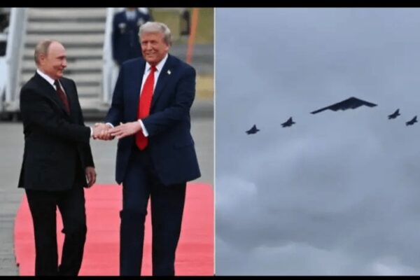 Trump-Putin ಭೇಟಿ ವೇಳೆ ತಲೆ ಮೇಲೆ ಹಾರಿದ ಅಮೆರಿಕದ B-2 bomber ಫೈಟರ್ ಜೆಟ್!